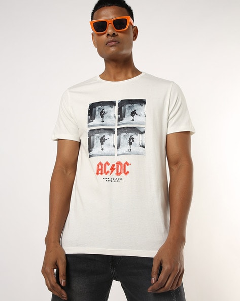 Buy Boys White Abstract Print Crew Neck T-shirt Online at Jack & Jones  Junior | 101923401