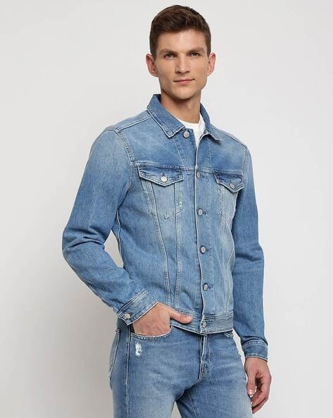 Men's denim jacket - Replay | Denim jacket, Denim jacket men, Jackets