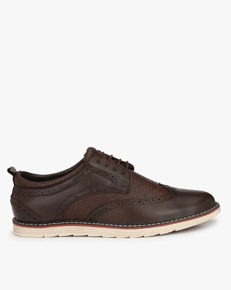 EL PASO Men Casual Shoes with Wing Tip Broguing