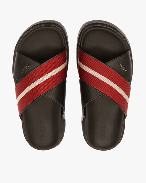 Buy Bally Jake Criss-Cross Striped Sandals