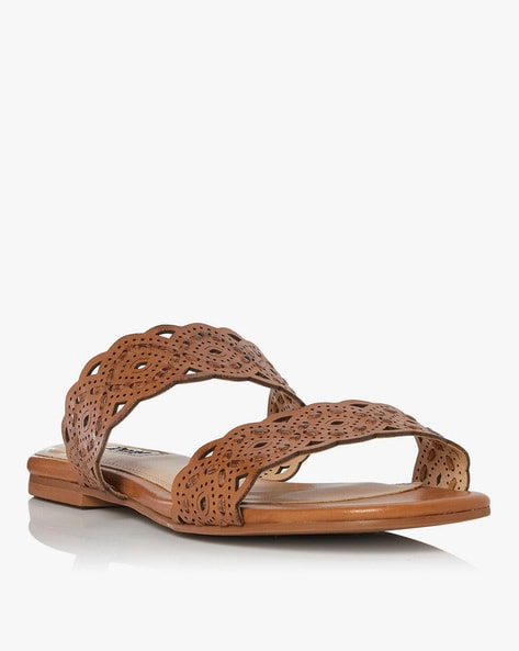 Dune London Lauretta Laser-Cut Slip-On Sandals