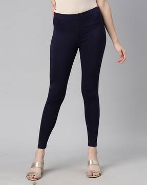 Buy Navy Leggings for Women by CURARE 