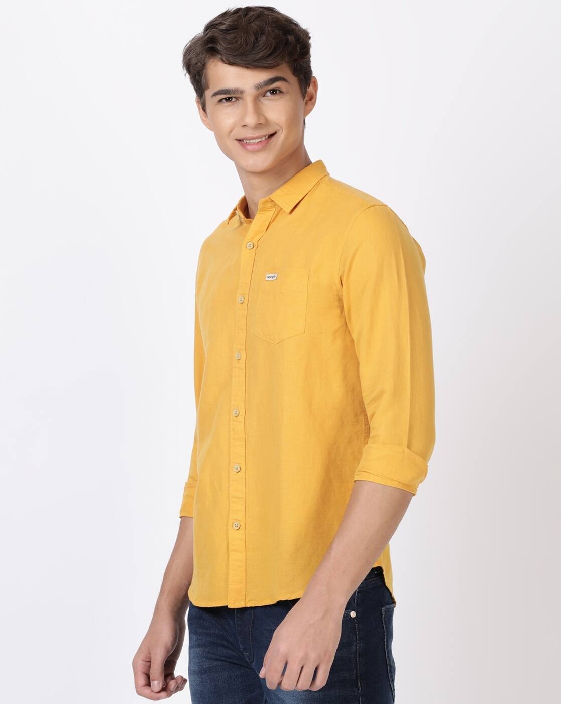 Buy Yellow Shirts for Men by Wrangler 