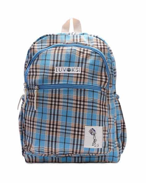 Checked Everyday Backpack with Zip Closure