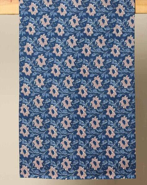 Buy Navy Blue Dress Material for Women 