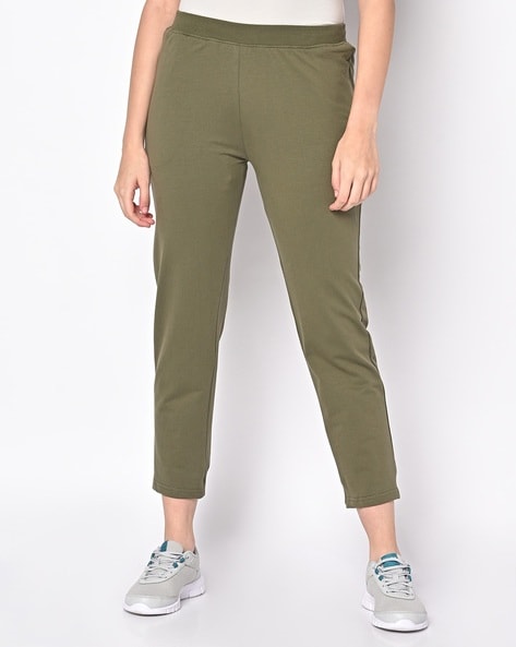 olive green track pants