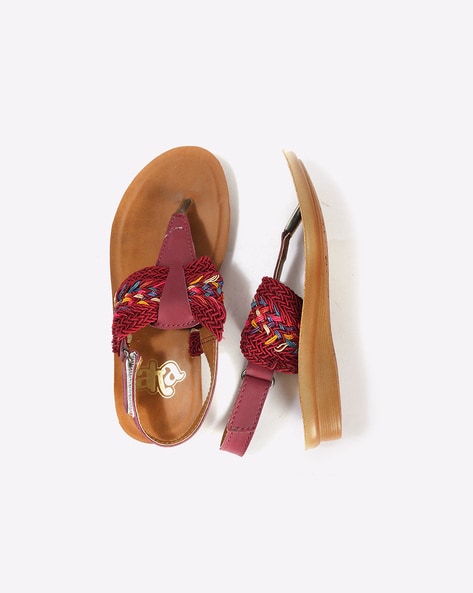 Buy Maroon Sandals for Girls by LIBERTY Online | Ajio.com