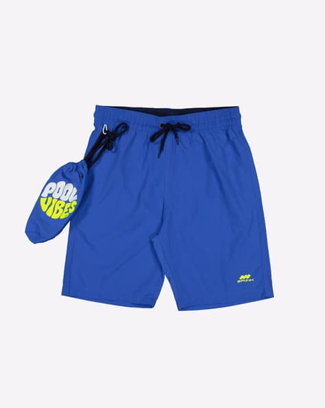 Flat-Front Shorts with Drawstring Waist