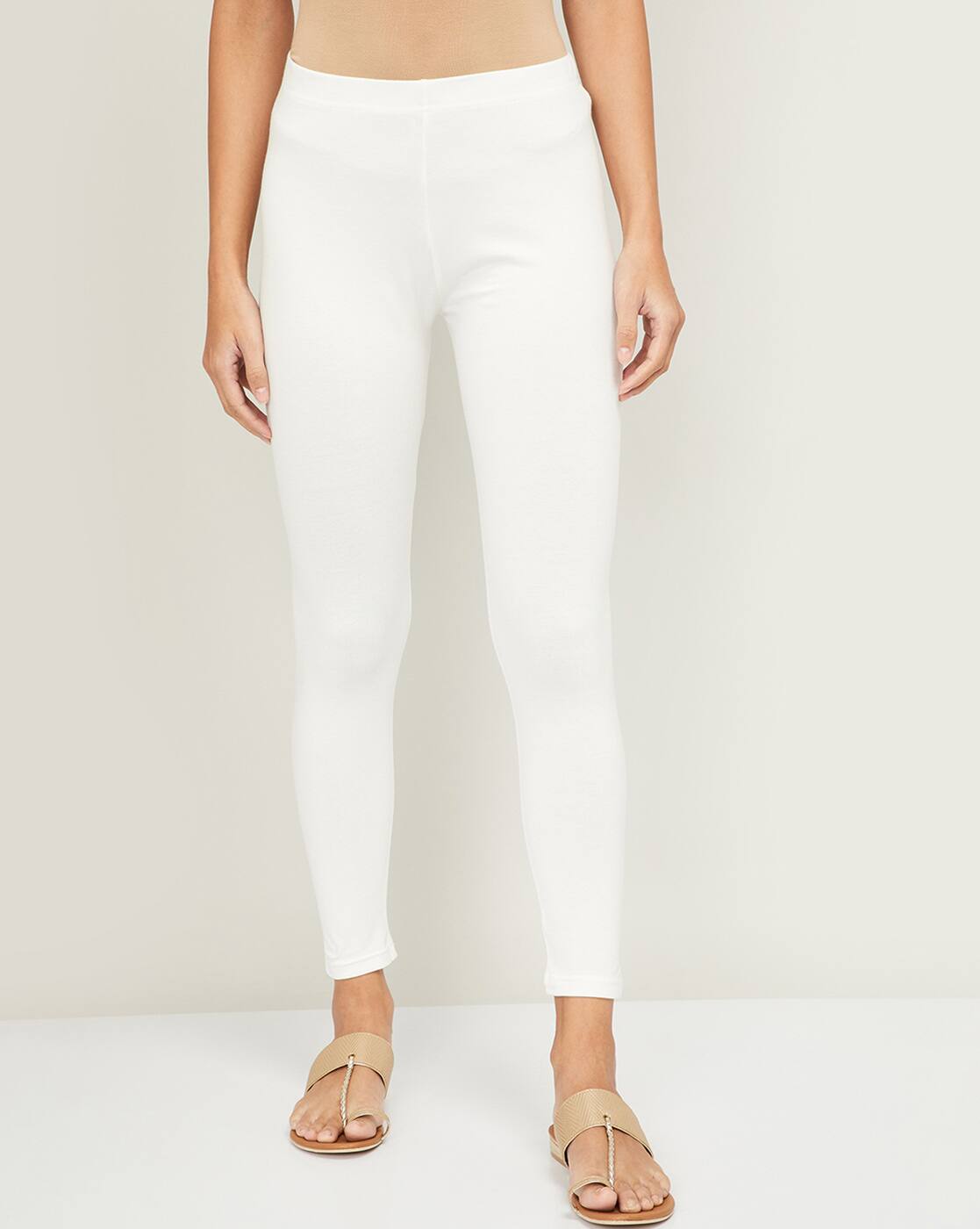 Buy White Leggings for Women by Melange 