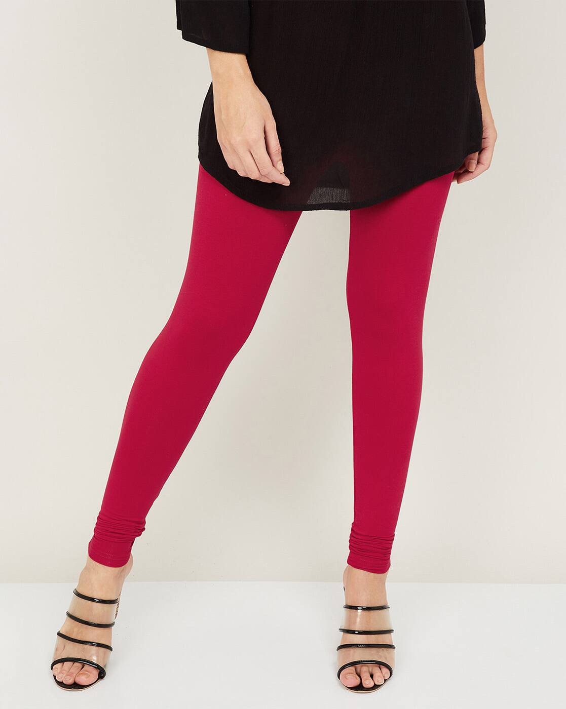 Buy DARK PINK Leggings for Women by 