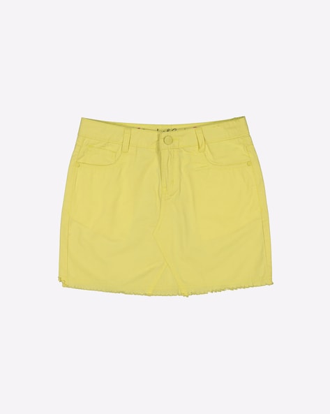 Topshop Moto Yellow Denim Mini Skirt Size 6 - $15 - From Holly
