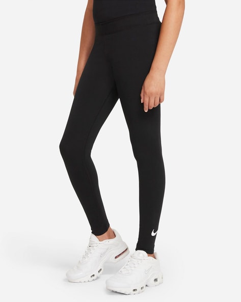 Nike Sportswear Essential Women's High-Waisted Leggings XS (Black/White) at  Amazon Women's Clothing store