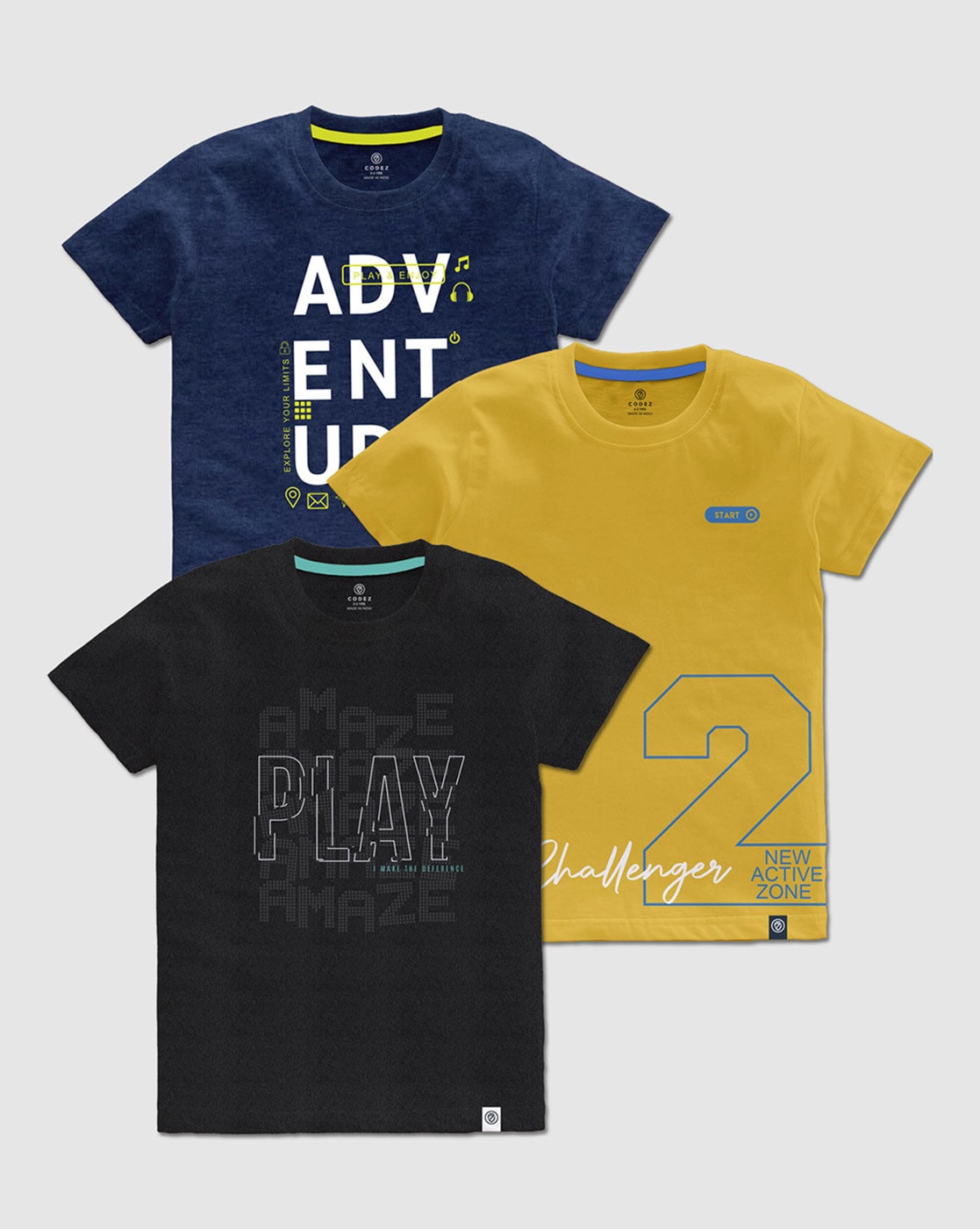 Buy Assorted Tshirts for Boys by CODEZ Online | Ajio.com