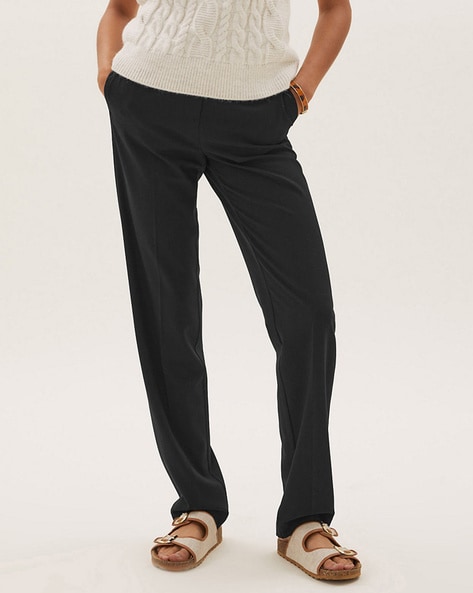 Buy Black Trousers & Pants for Women by Marks & Spencer Online