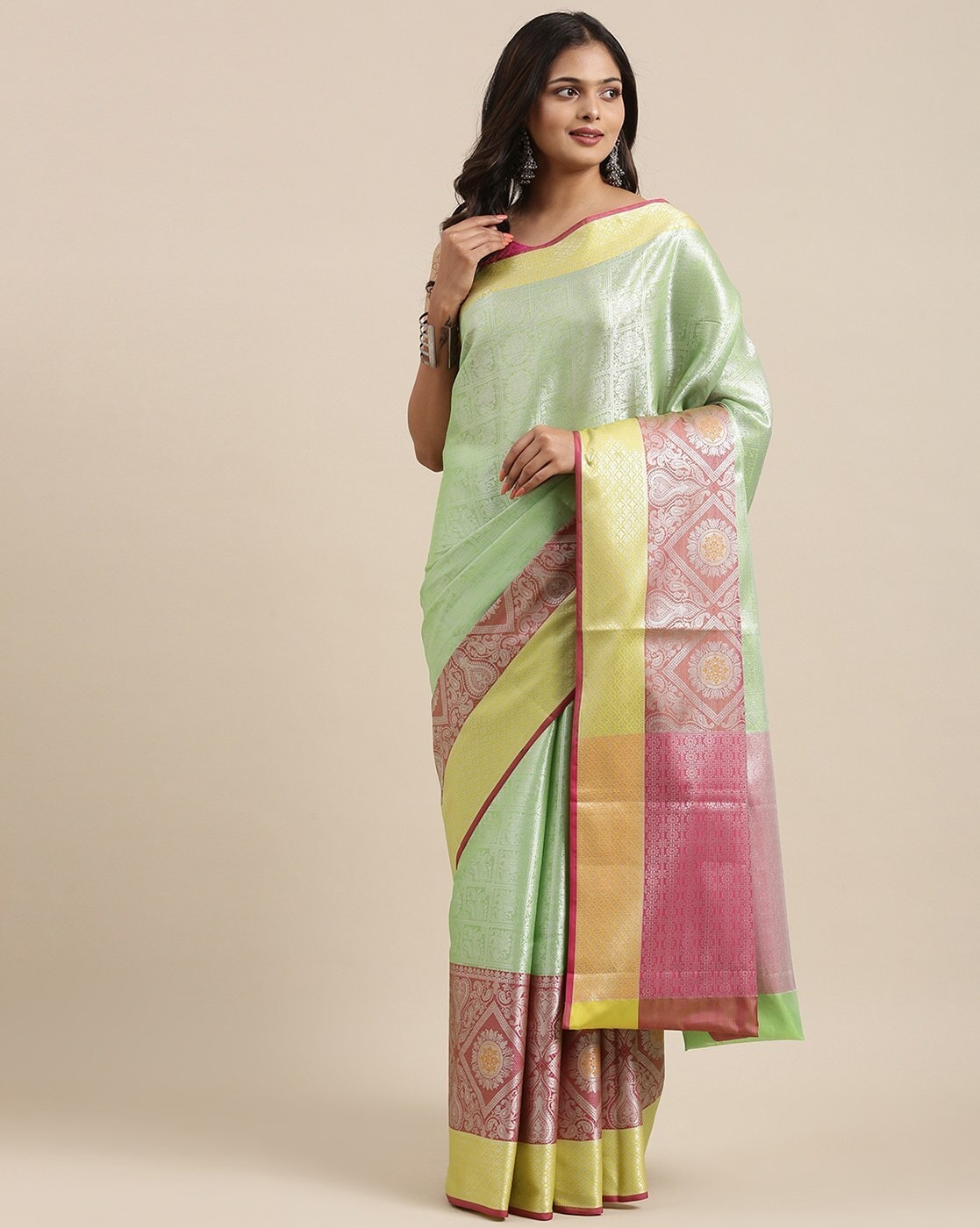 Green Partywear Saree - Buy Green Partywear Saree online in India