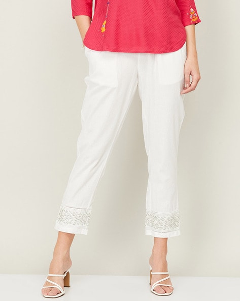 Buy Light pink Trousers  Pants for Women by UNTUNG Online  Ajiocom