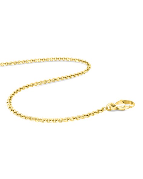 14K Yellow Gold 1.3mm Beveled Oval Cable Chain – Kamoka Pearl