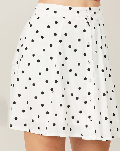 Polka dot a-line shop skirt forever 21