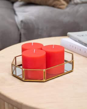aromaticfables Set of 3 Rose Fragrance Pillar Candles-picture-36