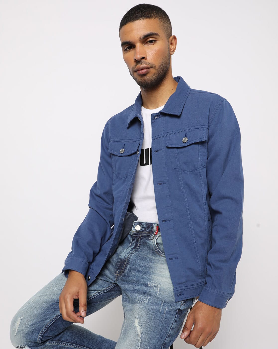 trucker jacket foundation slim denim jacket