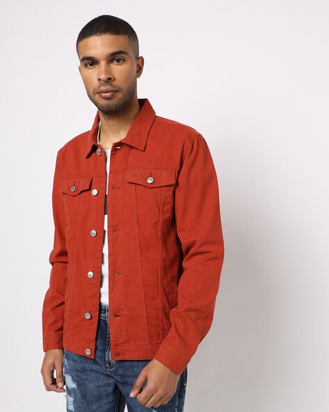 Denim 2024 jacket orange