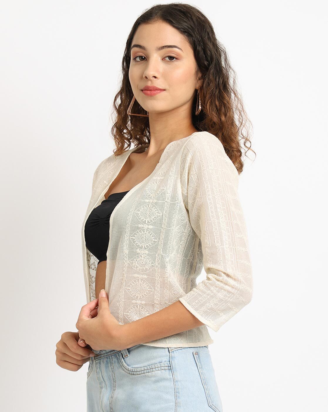 Sheer on sale white shrug