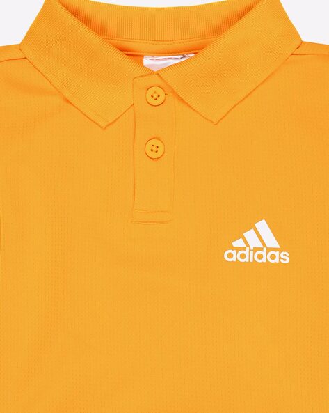 Adidas yellow hot sale polo