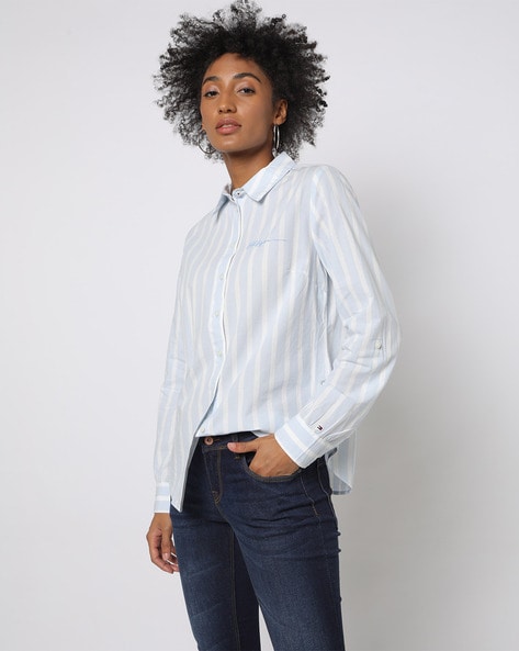 Buy Blue & White Shirts for Women by TOMMY HILFIGER Online