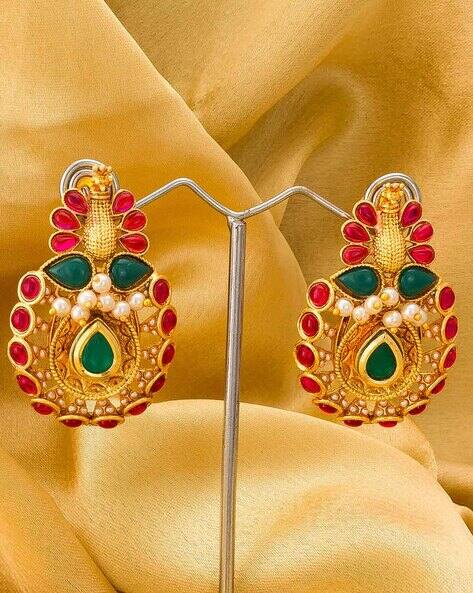 Bevogue BV2936ER Stone-Studded Drop Earrings
