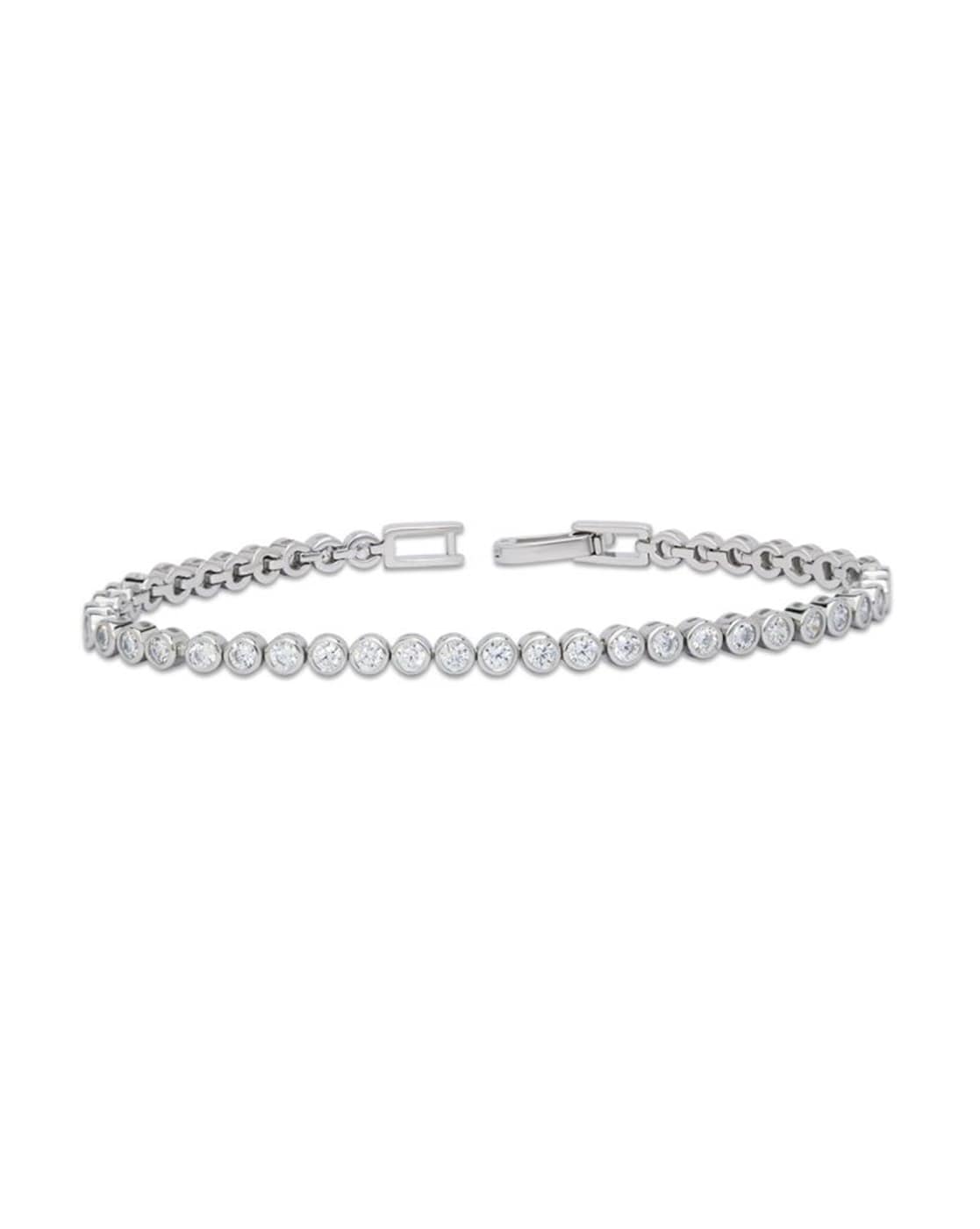 Perlée sweet clovers bracelet, medium model 18K white gold, Diamond - Van  Cleef & Arpels