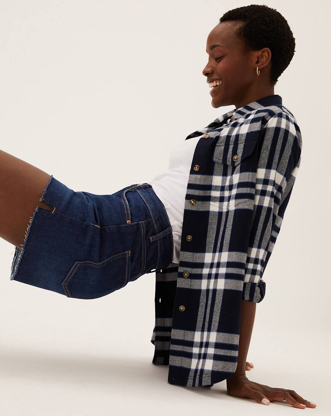 Buy Blue Shorts for Women by Marks 