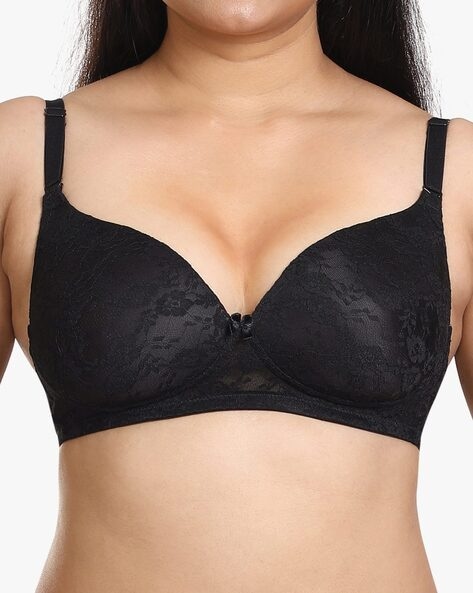 Shyle Nylon Spandex Black Push Up Bra - Get Best Price from Manufacturers &  Suppliers in India