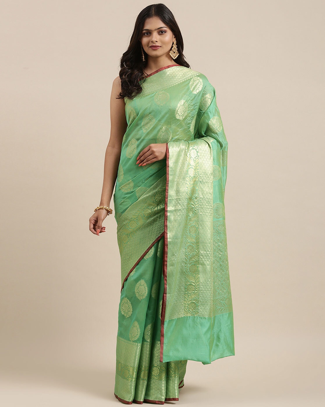 Buy Green Sarees for Women by Zinzraa Online | Ajio.com