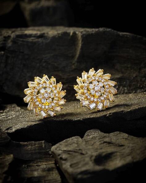 Buy YouBella White & Pink Floral Studs - Earrings for Women 2026473 | Myntra