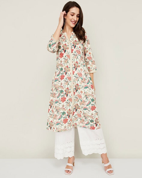 Floral Print A line Kurta