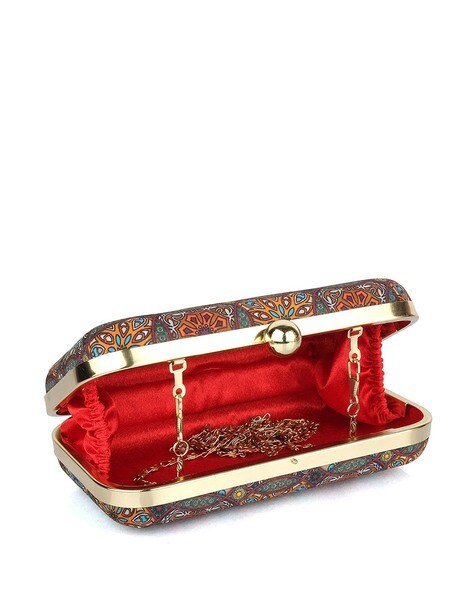 Printed Multicolor Silk Brocade Clutch Purse, Size: 7.5x8.5 at Rs 480 in  Faridabad