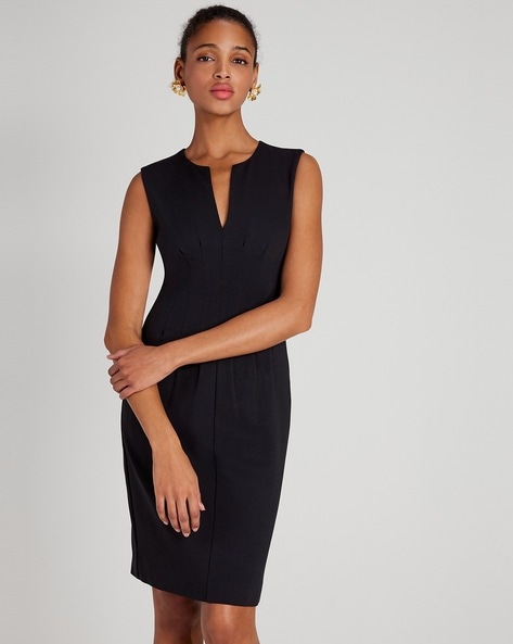 Buy KATE SPADE Seamed Ponte Sheath Dress | Black Color Women | AJIO LUXE