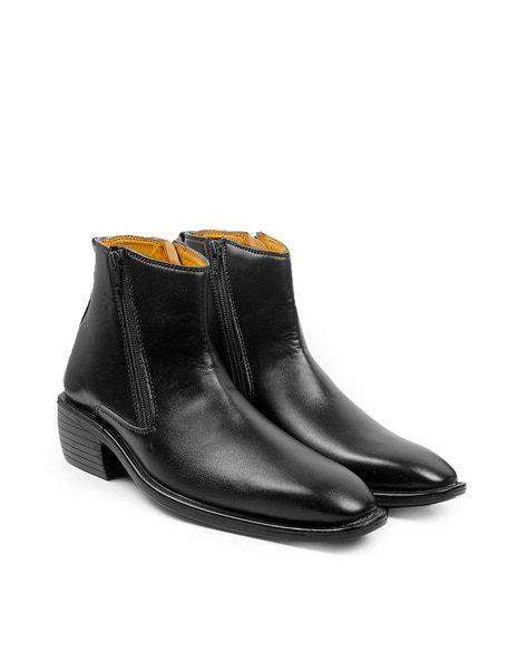 Plain best sale black booties