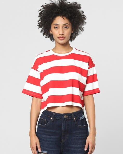 Striped Crew-Neck Cotton T-shirt
