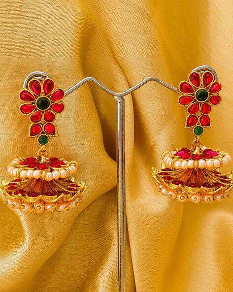Bevogue BV2938ER Stone-Studded Dangler Earrings