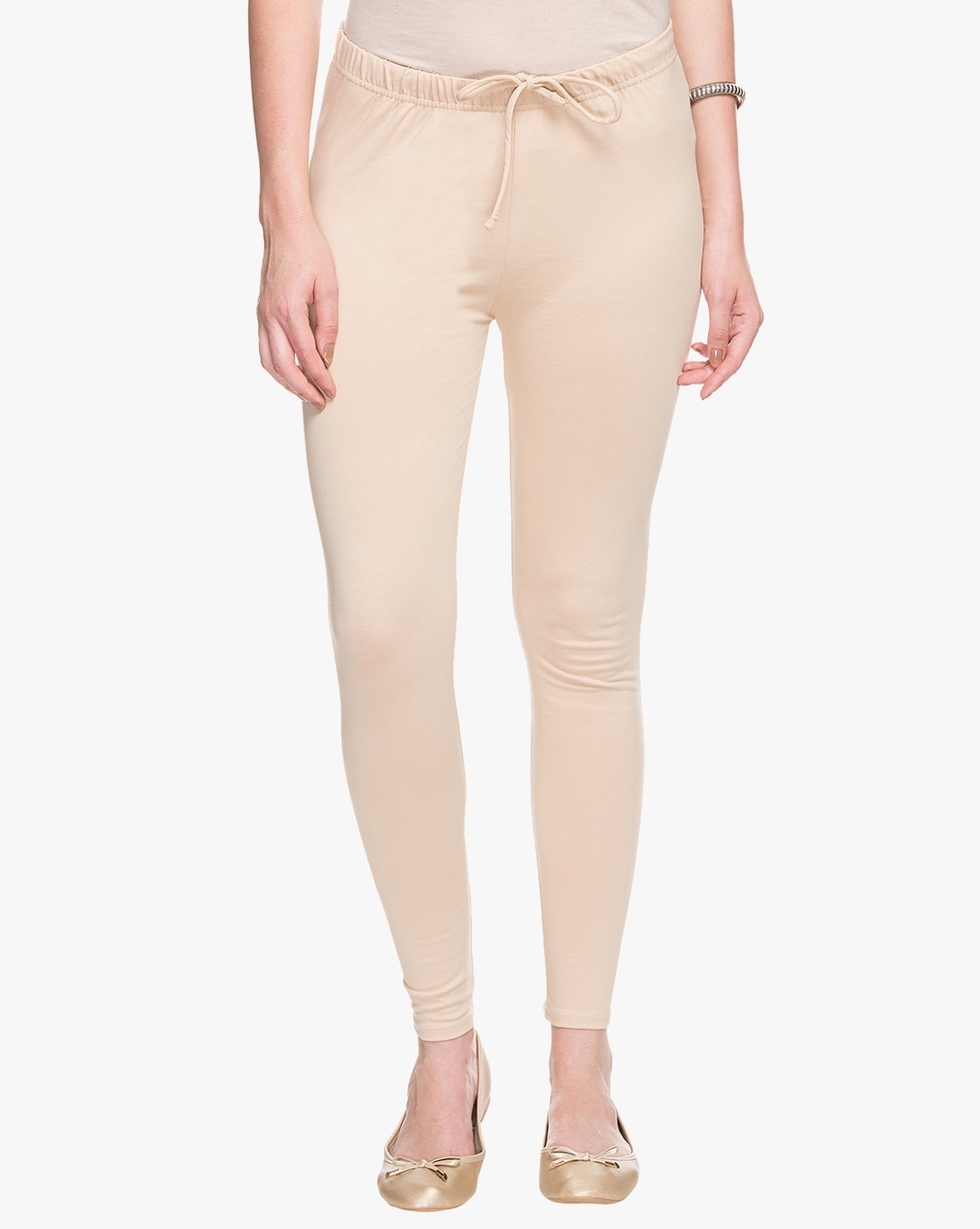 Buy Keshav Srushti Women White Solid Cotton Lycra Blend Legging (L) Online  at Best Prices in India - JioMart.