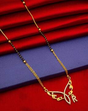 Mangalsutra on sale with alphabet