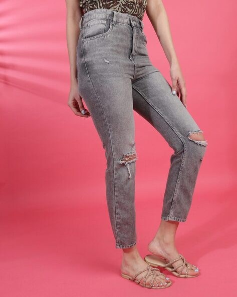 Buy Grey Jeans & Jeggings for Women by FREEHAND Online