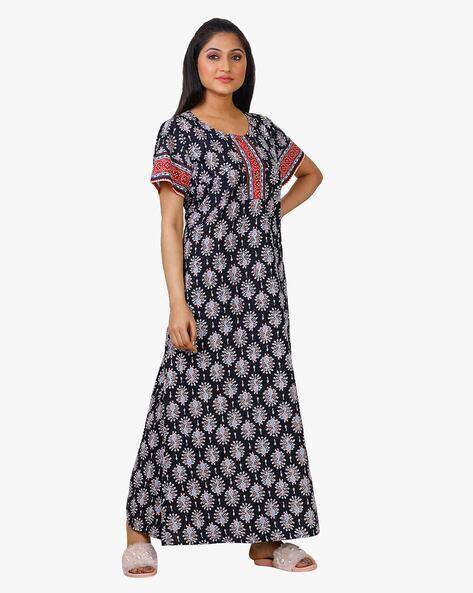 Buy Black Nightshirtsu0026Nighties for Women by SHYLA Online | Ajio.com