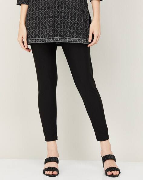 Buy Black Leggings for Women by Melange 