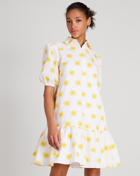 Buy KATE SPADE Sun Lake A-line Dress with Tie-Up | White Color Women | AJIO  LUXE