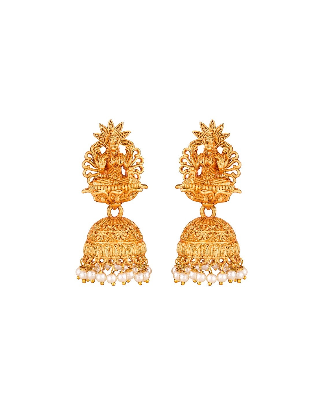 Latest jhumka design on sale in gold 2018