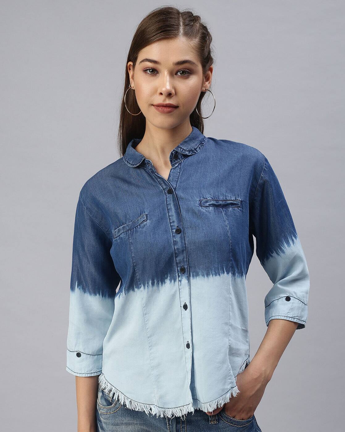 Buy Blue Shirts for Women by SHOWOFF 