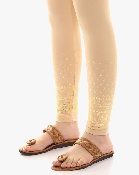 Golden on sale printed leggings