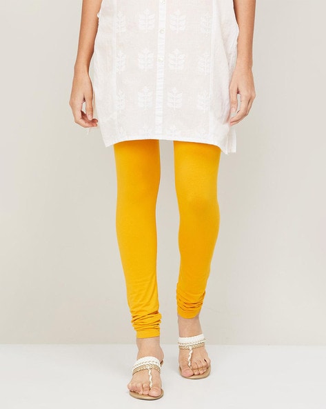 Yellow Womens Leggings And Churidars - Buy Yellow Womens Leggings And  Churidars Online at Best Prices In India